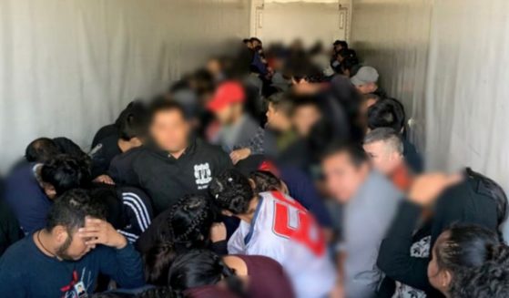 Texas State Troopers pulled over a semi truck near Laredo today that was crammed full of 105 migrants who were being smuggled into the U.S. on July 19.