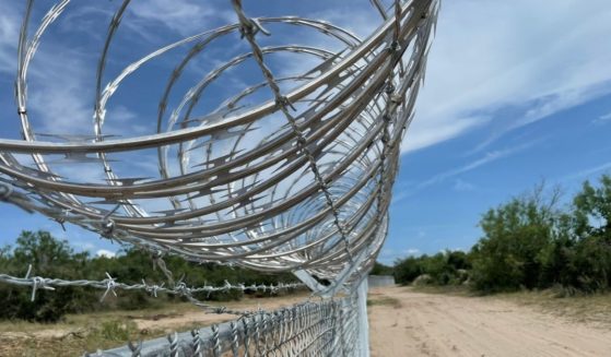 Texas border fence in Del Rio on July 20.