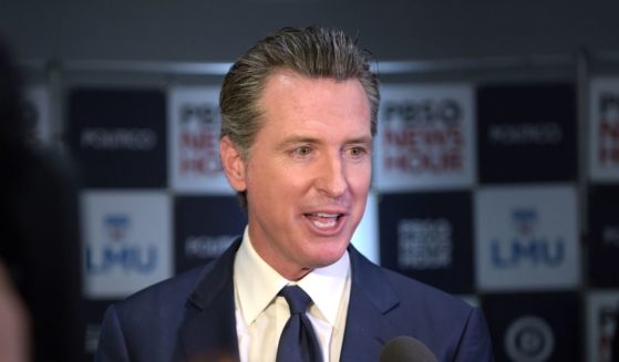 California Governor Gavin Newsom speaks to the press at Loyola Marymount University in Los Angeles, California, on Dec. 19, 2019.