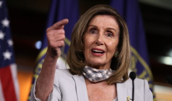 Speaker of the House Nancy Pelosi talks to reporters during a news conference in the U.S. Capitol Visitors Center Aug. 13, 2020, in Washington, D.C.