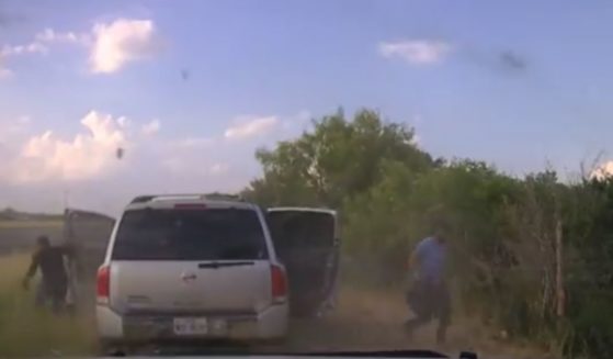 A Texas state trooper arrested the driver of a vehicle filled with alleged illegal immigrants in Del Rio in a video released on Friday, the same day Republican Gov. Greg Abbott announced the state would be arresting people who illegally cross the border.