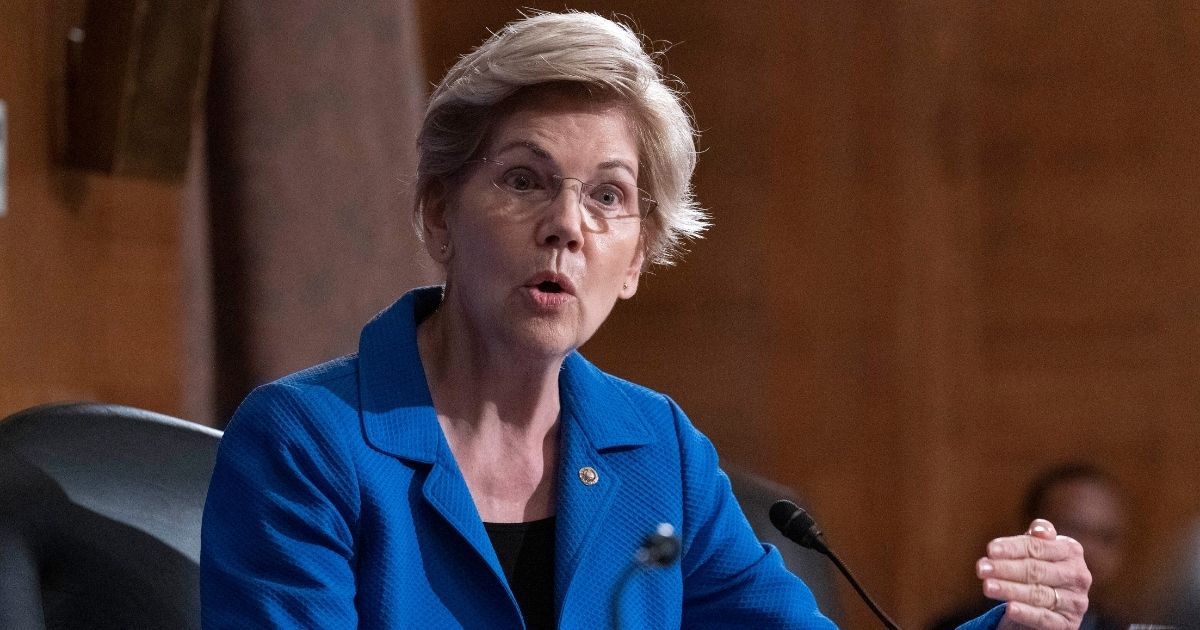 Massachusetts Democratic Sen. Elizabeth Warren speaks on Capitol Hill in Washington on July 15, 2021.