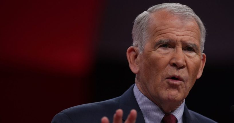 Oliver North, then-president of the National Rifle Association, speaks during CPAC 2019 on Feb. 28, 2019, in National Harbor, Maryland.