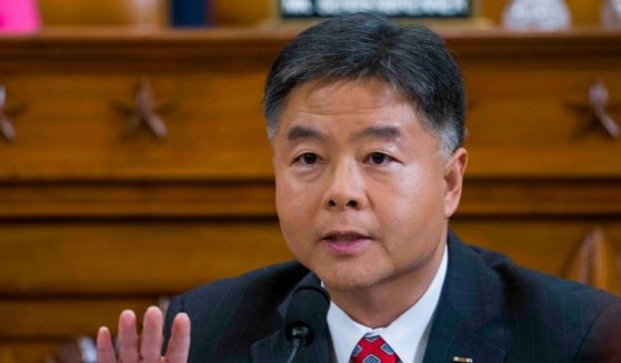 Democratic Rep. Ted Lieu of California questions Intelligence Committee Minority Counsel Stephen Castor and Intelligence Committee Majority Counsel Daniel Goldman during the House impeachment inquiry hearings on Dec. 9, 2019, in Washington, D.C.