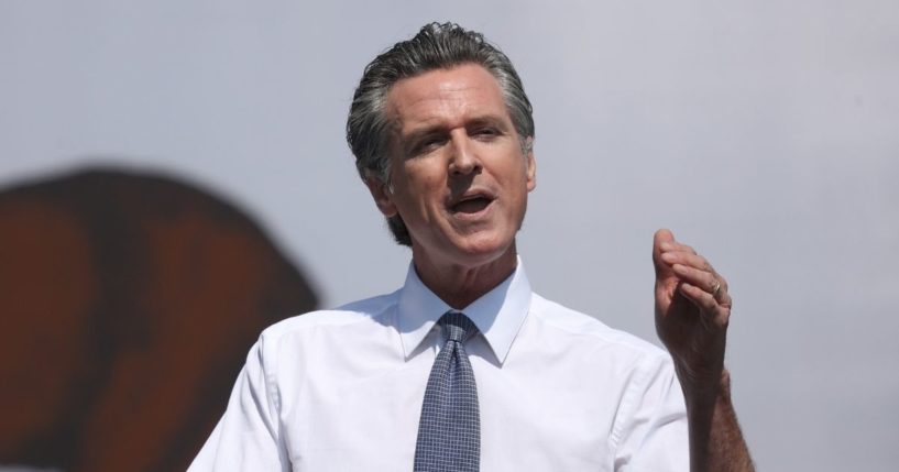 California Gov. Gavin Newsom speaks during a campaign event on Sept. 8, 2021, in San Leandro, California.