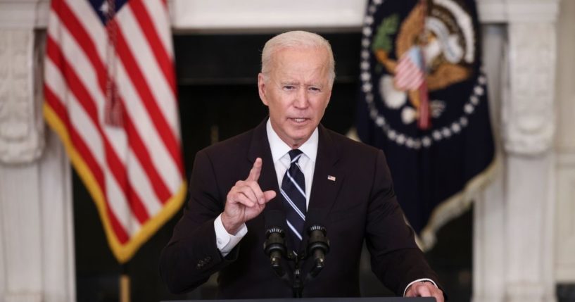 President Joe Biden, pictured speaking in the White House on Thursday.