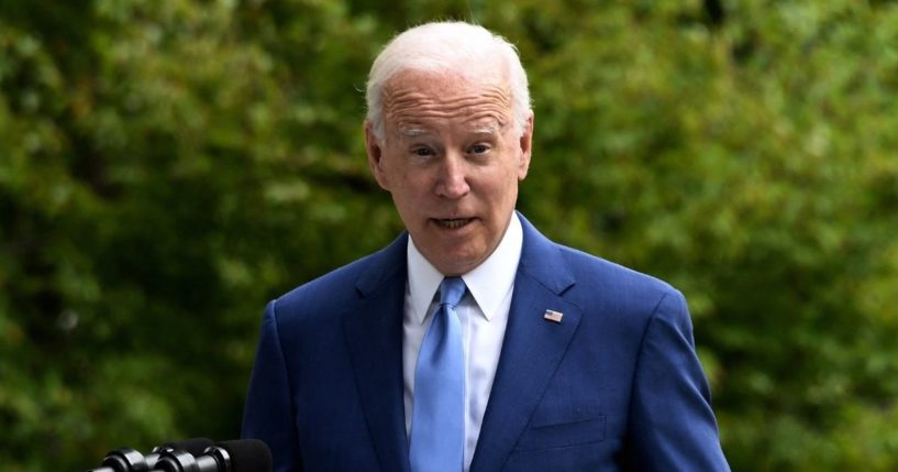 President Joe Biden speaks after signing three proclamations at the White House in Washington, D.C., on Friday.