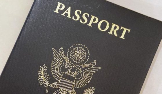 A photo taken on May 25 shows a U.S. passport cover in Washington.