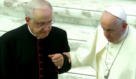 Pope Francis is seen leaving the Vatican City on Oct. 6.