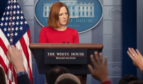 White House press secretary Jen Psaki speaks during the daily news briefing at the White House in Washington, D.C., on Friday.