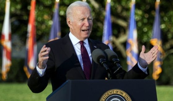 President Joe Biden delivers remarks before signing the $1.2 trillion Infrastructure Investment and Jobs Act during a ceremony on the South Lawn at the White House on Monday in Washington, D.C.