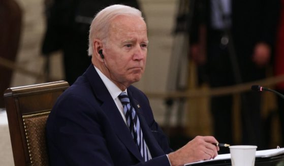 President Joe Biden listens during the first North American Leaders’ Summit (NALS) since 2016 in the East Room at the White House on Nov. 18 in Washington, D.C.