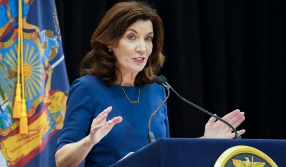 On Dec. 10, New York Gov. Kathy Hochul announces that masks will be required in all indoor public places across New York without a vaccine requirement.