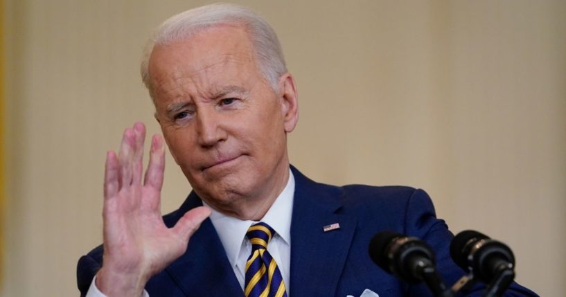 President Joe Biden gave what some felt was a 'green light' for Russia to invade Ukraine during a news conference in the White House Wednesday.