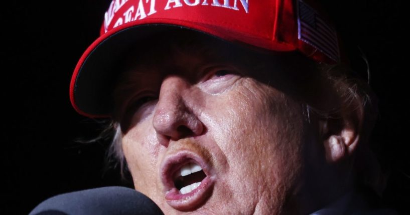 Former President Donald Trump speaks at a rally on Jan. 15 in Florence, Arizona.