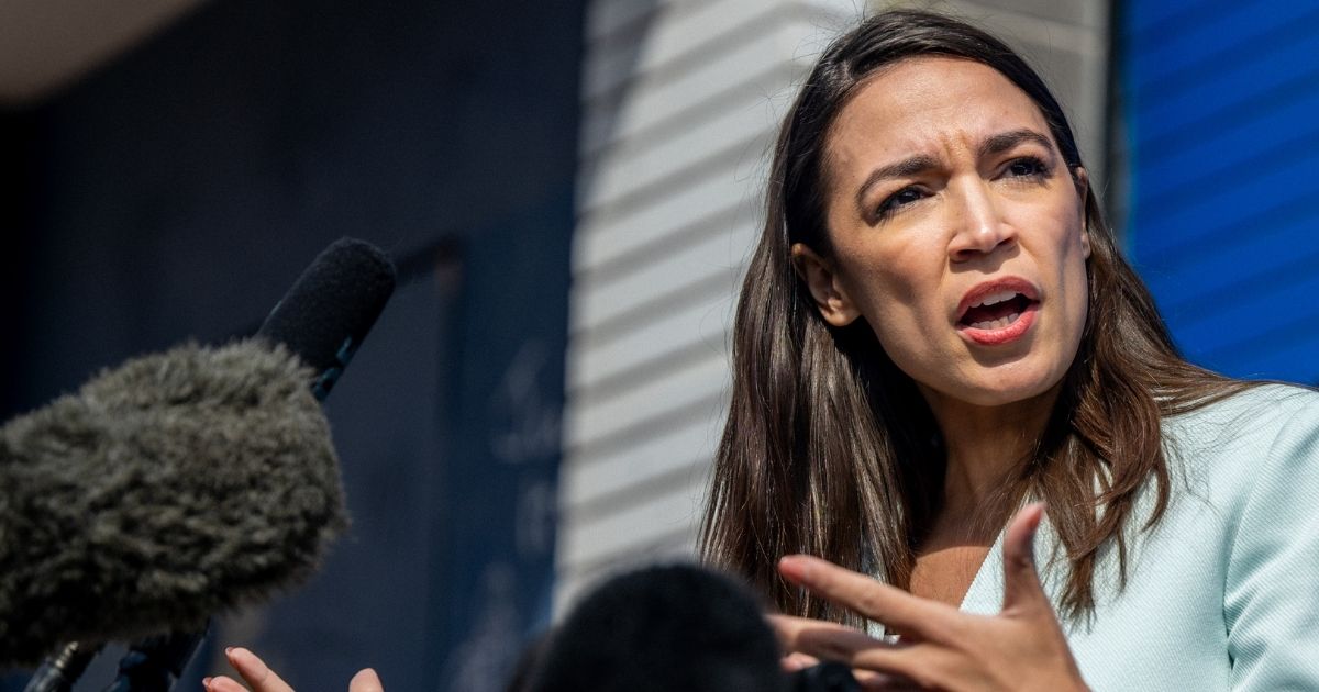 Rep. Alexandria Ocasio-Cortez of New York speaks during a news conference on Feb. 12 in San Antonio, Texas.