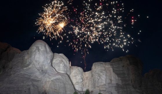 On July 3, 2020, fireworks were set off over Mount Rushmore National Memorial near Keystone, South Dakota.