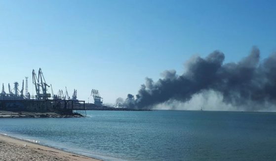 Thursday morning, smoke was seen rising off the seaport in Berdyansk, Ukraine. The Ukrainian navy reported that it had sunk the Russian ship Orsk during a shelling.