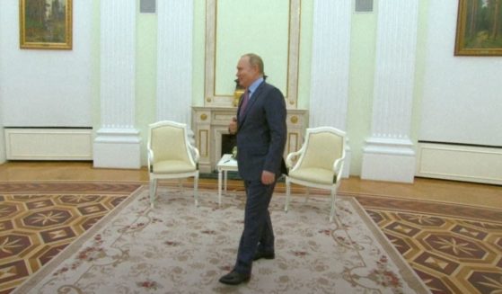 Russian President Vladimir Putin meets with his Belarusian counterpart Alexander Lukashenko in Moscow on Feb. 18.