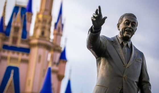 A statue of Walt Disney is seen in Walt Disney World in Lake Buena Vista, Florida, on June 30, 2020.