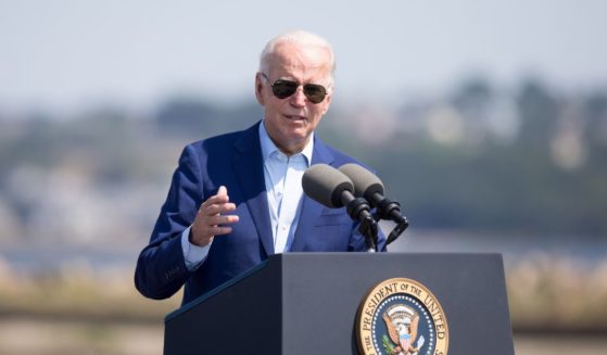 President Joe Biden delivers remarks on climate change and clean energy at Brayton Point Power Station on Wednesday in Somerset, Massachusetts.