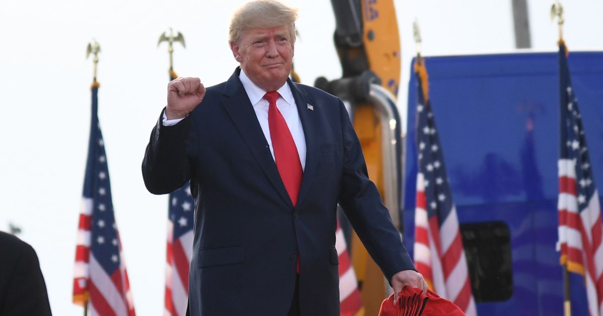Former President Donald Trump arrives to give remarks during a Save America Rally on June 25.