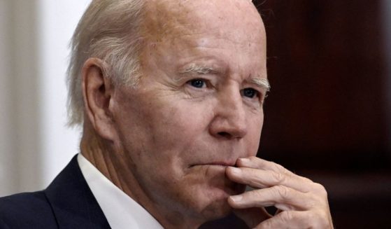 On Friday, President Joe Biden sits in a meeting in the White House on Women's Equality Day to discuss reproductive health care.