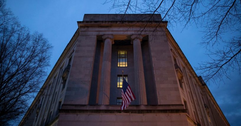 The Department of Justice is seen on March 22, 2019, in Washington, D.C.