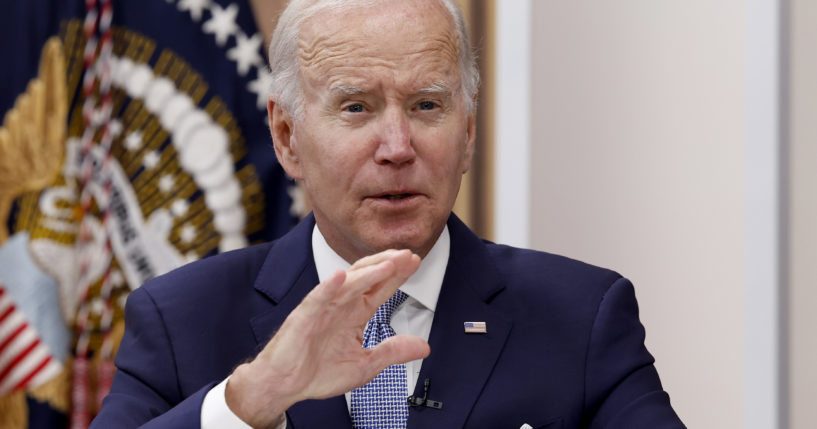 President Joe Biden gives remarks July 28 during a meeting on the U.S. economy in Washington, D.C.