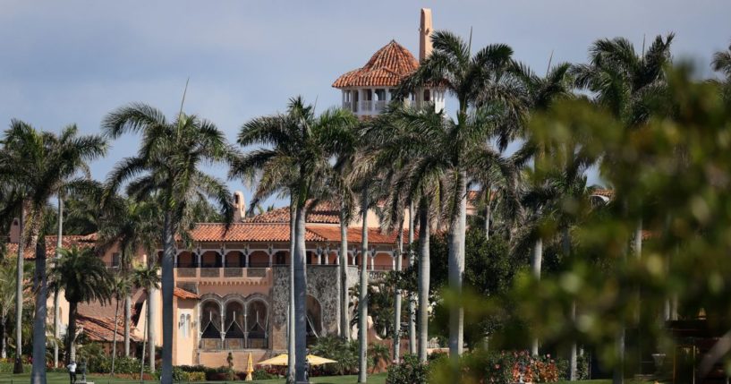 Former President Donald Trump's Mar-a-Lago resort is seen on Feb. 10, 2021, in Palm Beach, Florida.