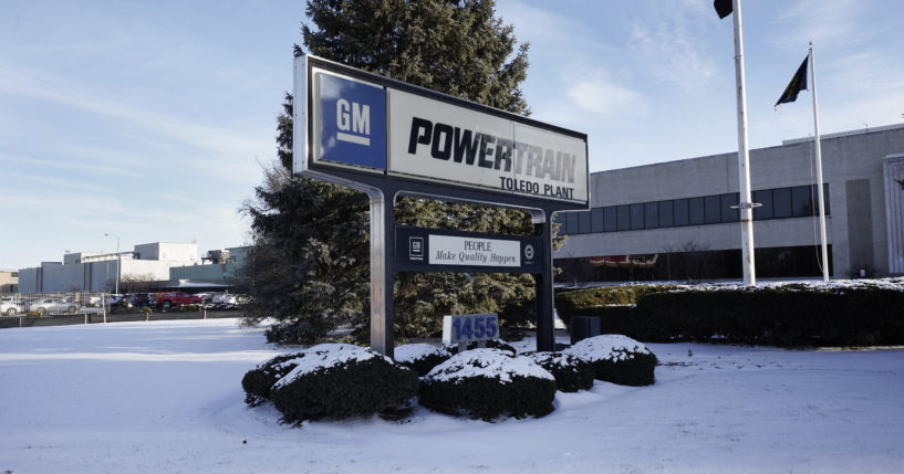 The exterior of the General Motors Toledo Transmission Operations facility is shown in Toledo, Ohio, on Feb. 2, 2021.