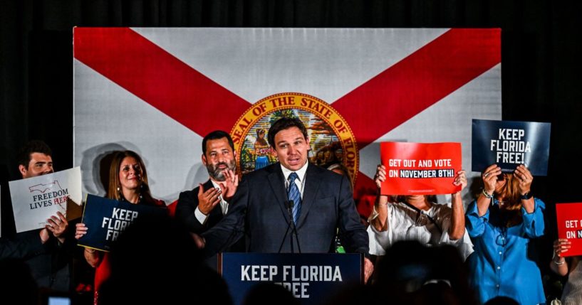 Florida Gov. Ron DeSantis speaks in Hialeah, Florida, on Aug. 23.