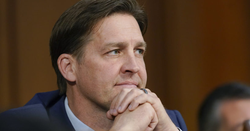 Sen. Ben Sasse, R-Neb., listens during a confirmation hearing for Supreme Court nominee Ketanji Brown Jackson before the Senate Judiciary Committee on Capitol Hill on March 23.