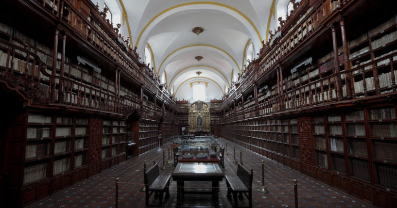 The Palafoxiana library in Puebla, Mexico, is the oldest public library in the Americas, according to UNESCO.