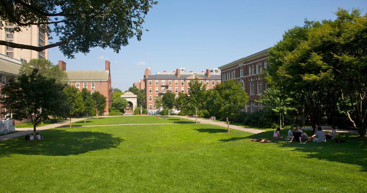 The above stock image is of a college campus.