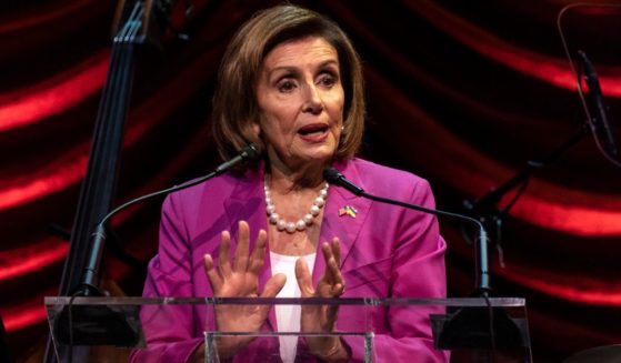 Nancy Pelosi speaks onstage during Tectonic Theater Project's Annual Benefit "A Tectonic Cabaret" at Chelsea Factory on Oct. 3 in New York City.