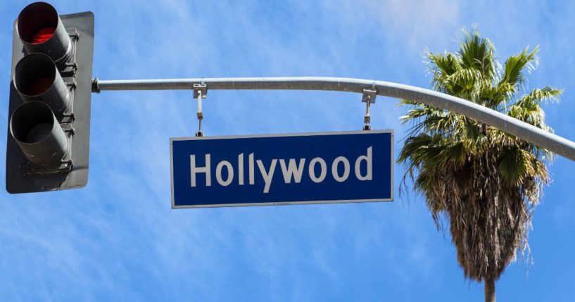 The above stock image is of a Hollywood road sign.