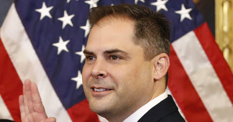 Rep. Mike Garcia participates in a ceremonial swearing-in on Capitol Hill in Washington, D.C., on May 19, 2020.