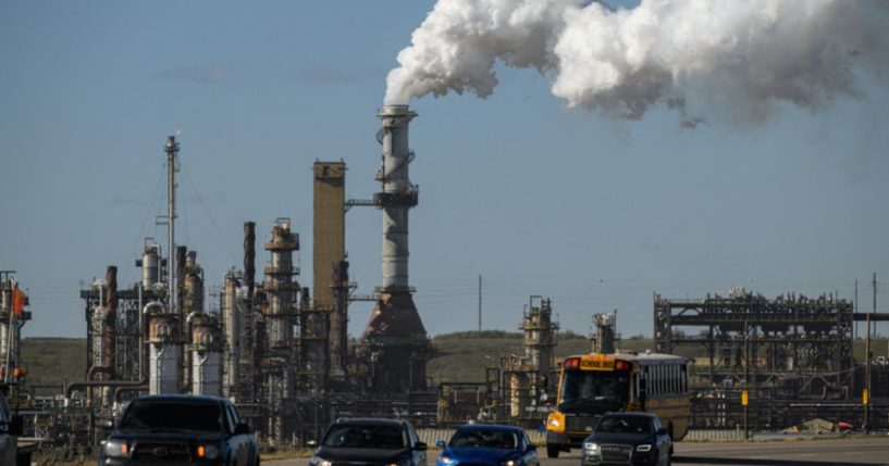 A general view shows a Syncrude oil sands mining facility near Fort McKay, Alberta, on Sept. 6.