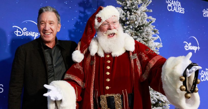 Actor Tim Allen arrives for the Disney+ original series "The Santa Clauses" red carpet event at the Walt Disney Studios Lot in Burbank, California, on Nov. 6.