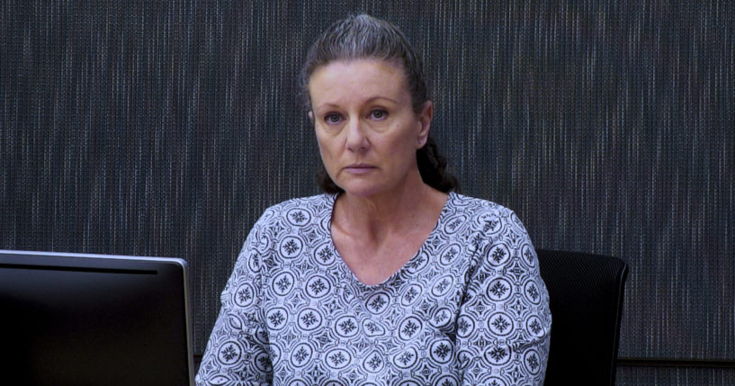 Kathleen Folbigg appears via video link at the new South Wales Coroners Court on May 1, 2019.