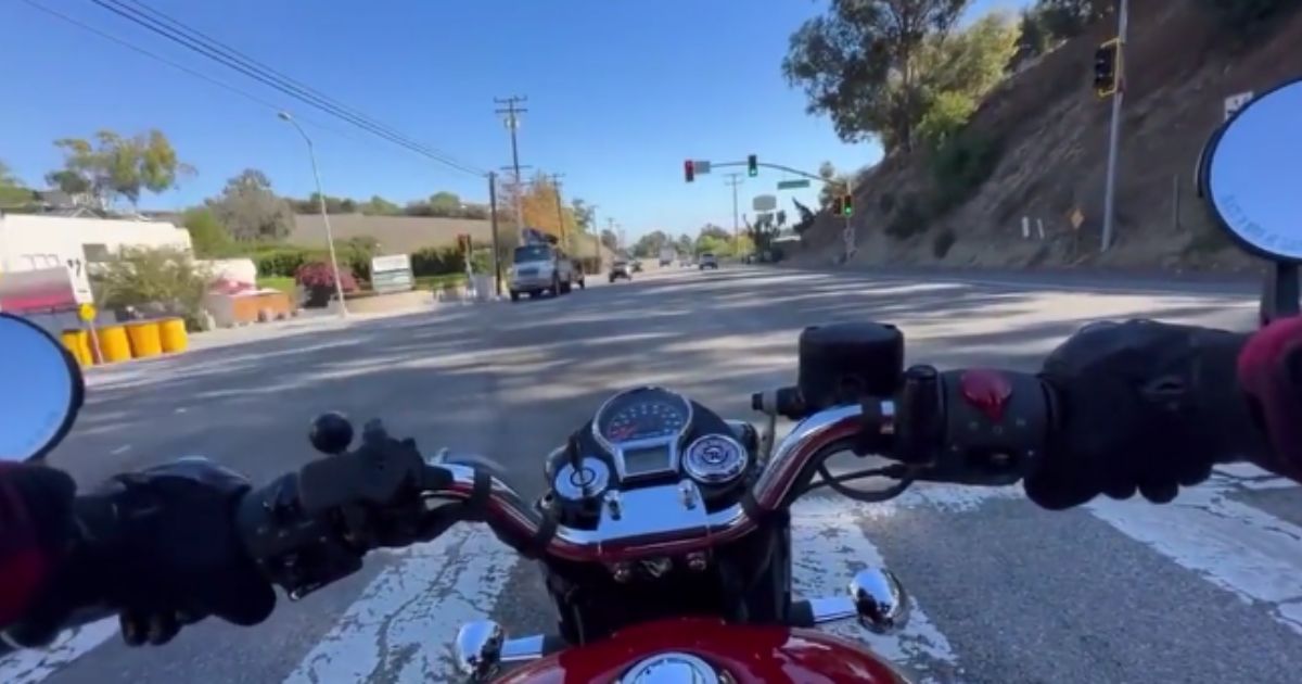 A motorcyclist caught a car wreck on camera on Nov. 14.