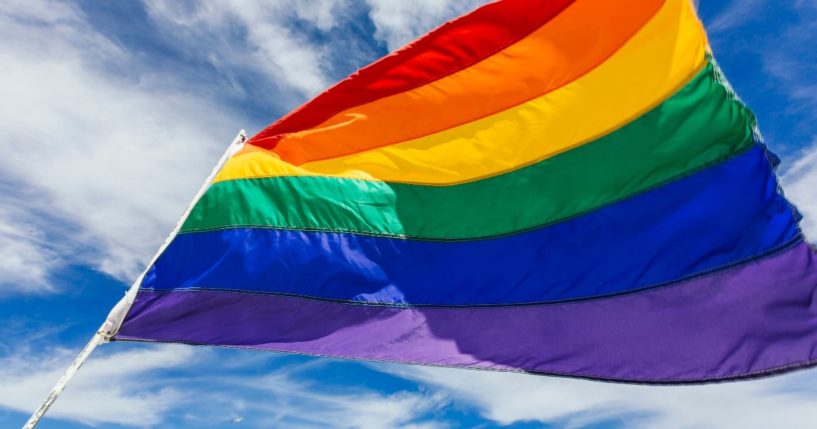 The above stock image is of a LGBT flag.