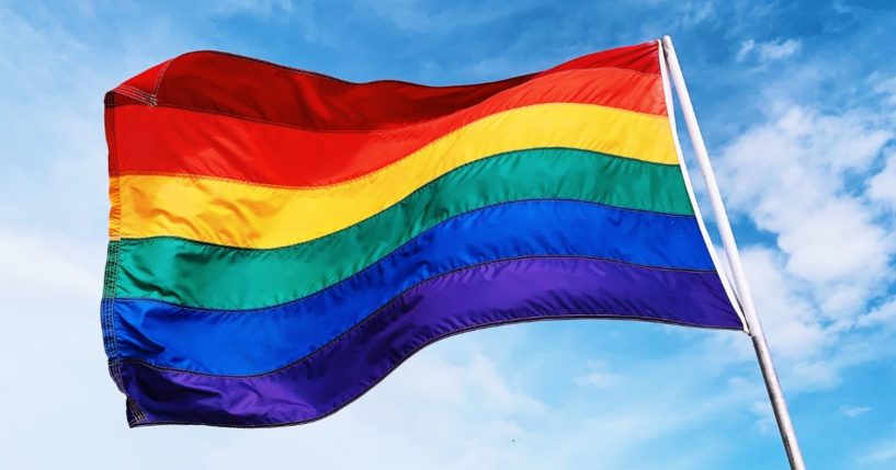 The above stock image is of a LGBT flag.