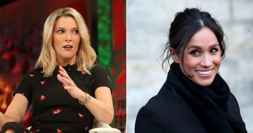 Megyn Kelly, left, comments on Meghan, the Duchess of Sussex, right.