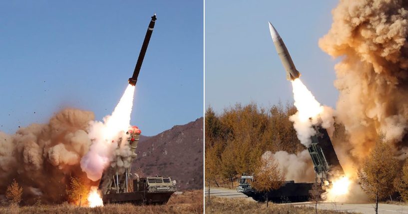 Photos provided by the North Korean government show what it says are military operations held last week.