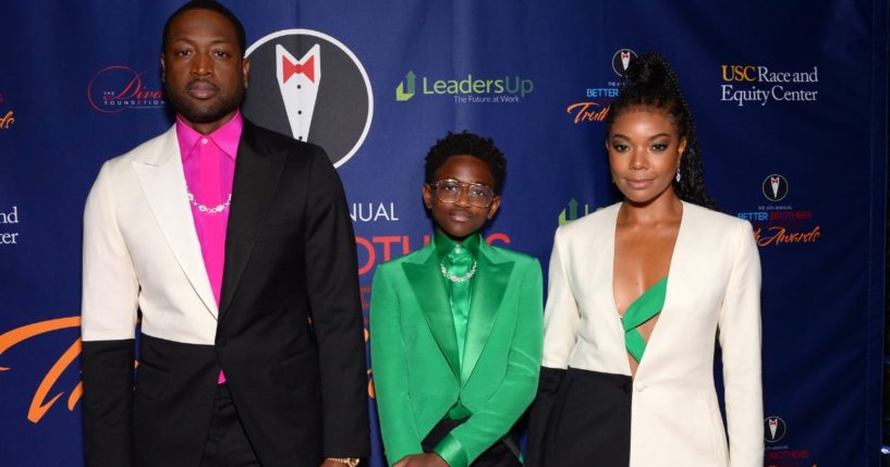 Dwyane Wade, Zaya Wade and Gabrielle Union attend the Better Brothers Los Angeles' 6th annual Truth Awards at Taglyan Complex on March 7, 2020, in Los Angeles.