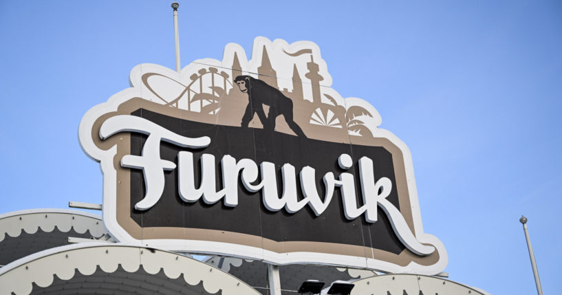 This photo shows the main entrance of the Furuvik Zoo near Gavle, Sweden, on Thursday.