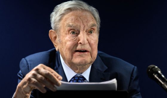 George Soros speaks to the assembly during the World Economic Forum annual meeting in Davos, Switzerland, on May 24.