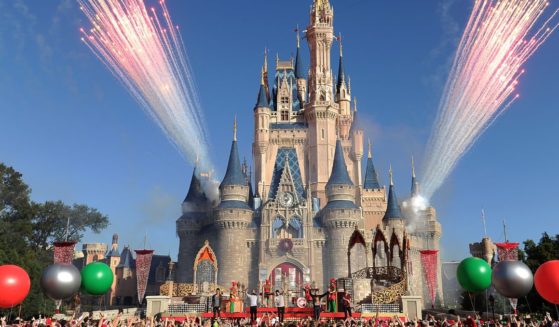 In this handout photo provided by Disney Parks, English-Irish boy band The Wanted performs "Santa Claus is Coming To Town" while taping the Disney Parks Christmas Day Parade TV special Dec. 6, 2013, at the Magic Kingdom park at Walt Disney World Resort in Lake Buena Vista, Florida.